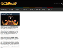 Tablet Screenshot of camboguide.com